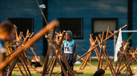 Hjemmelagde katapulter.